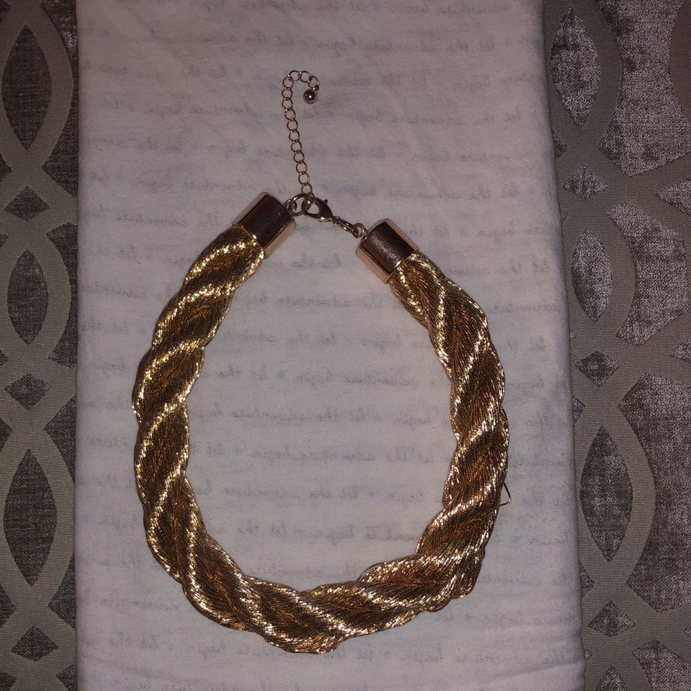Gold colored rope necklace